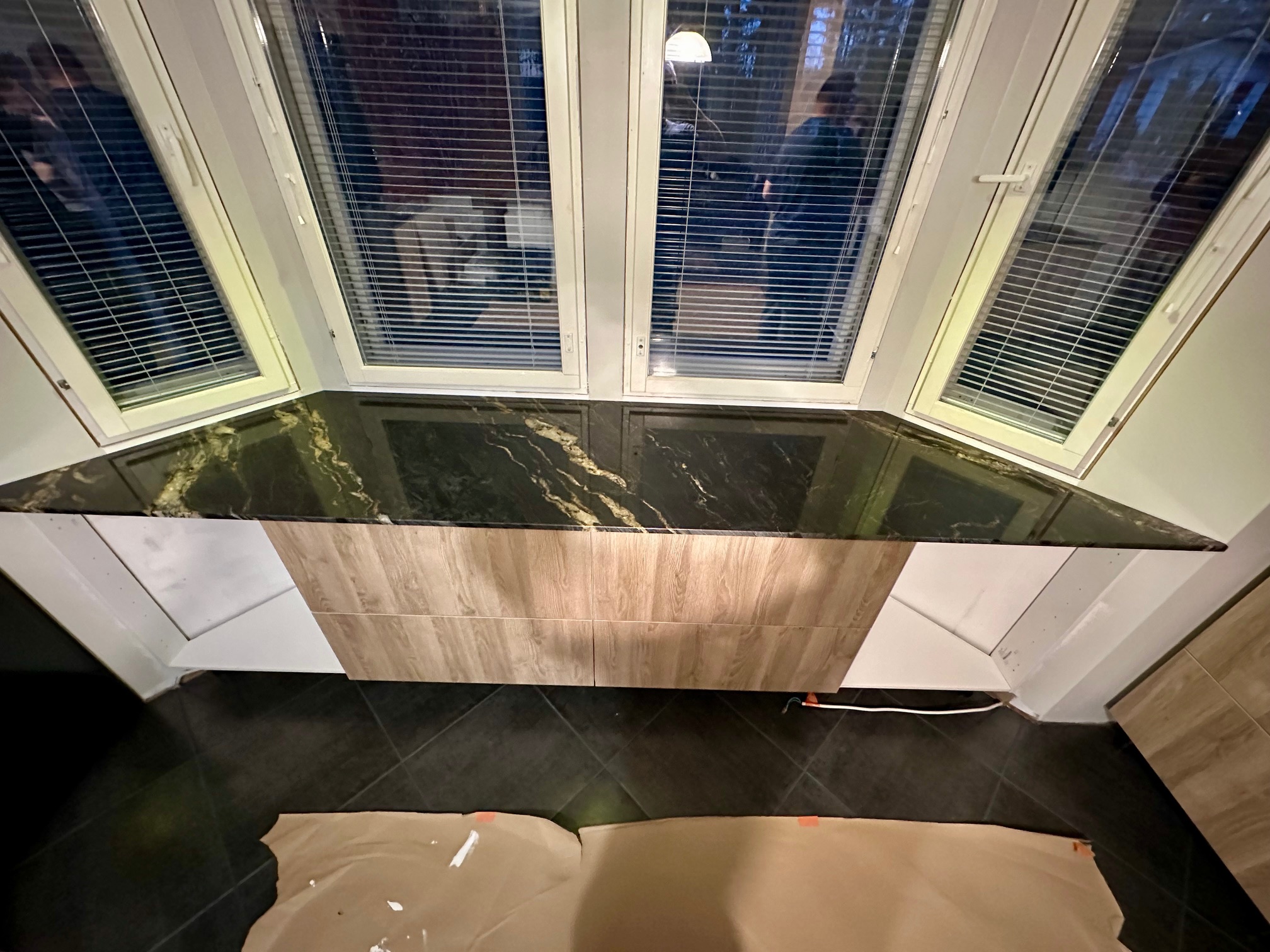 Kitchen with Cosmic Gold granite