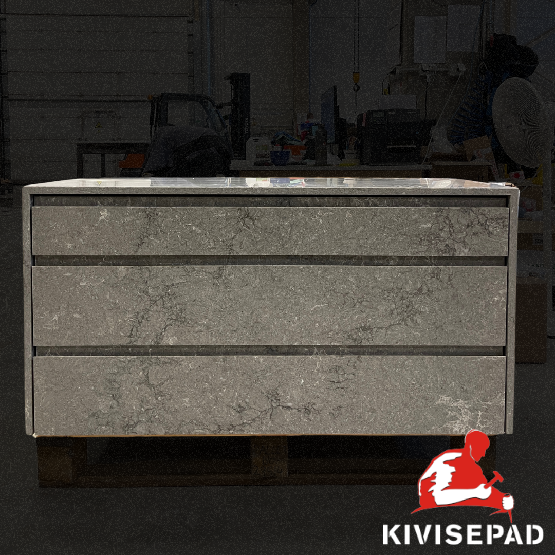Turbine grey quartz cabinet