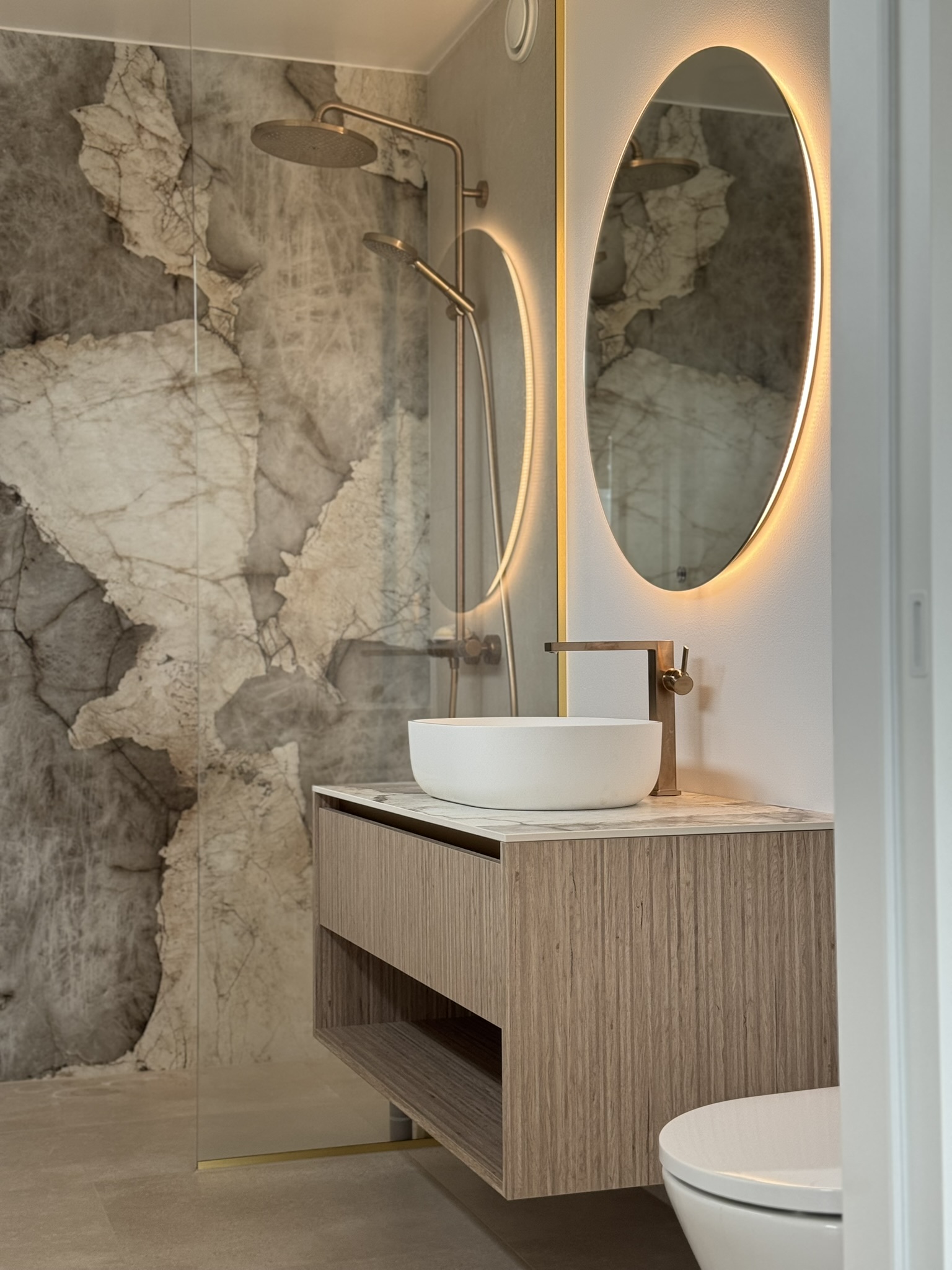 Patagonia ceramics in the bathroom