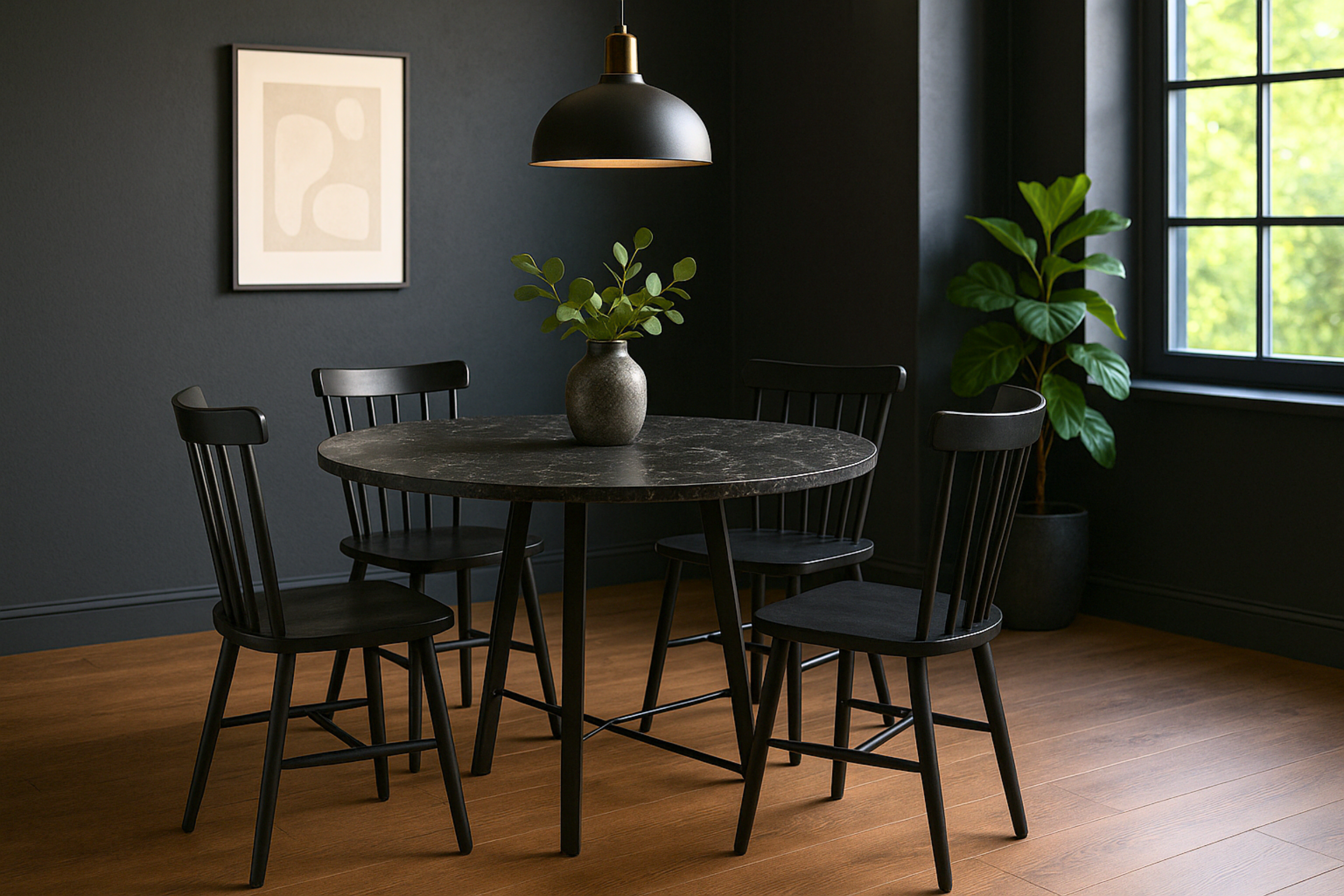 Söögilaud Vanilla Noir kvartskivist